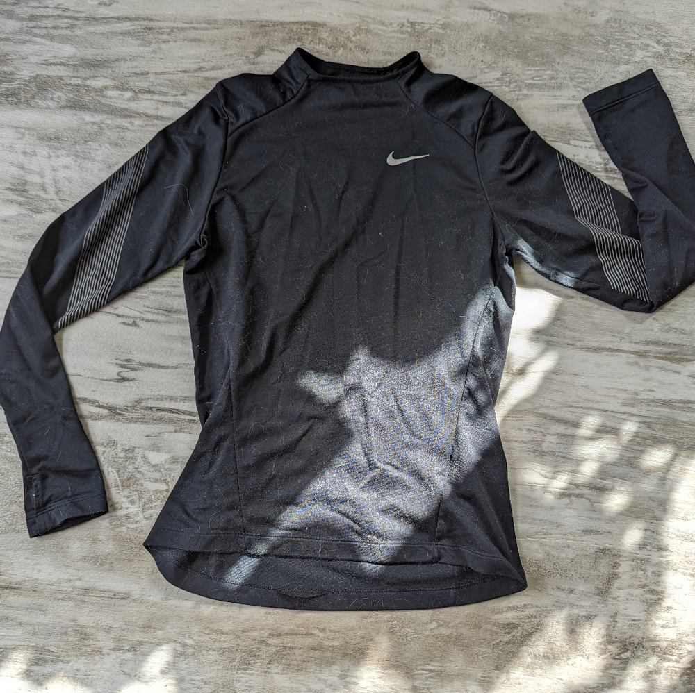 Nike Small Black DRI-FIT Long Sleeve Top